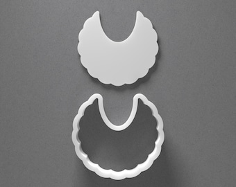 Cortador de galletas con forma de babero para bebé y aretes de arcilla polimérica para baby shower de recién nacido, herramienta de cerámica