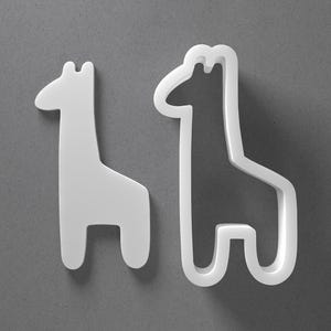 Giraffe Cookie Cutter & Animal Polymer Clay Earring, Pottery Tool image 1