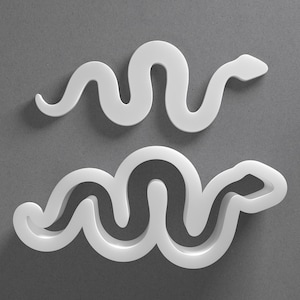 ヘビ型クッキーカッター＆ワーム爬虫類ポリマークレイイヤリング、陶芸用具