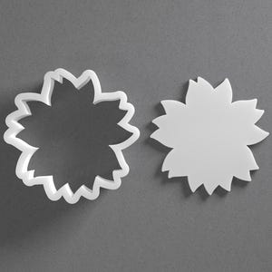 Sunflower Cookie Cutter & Sun Flower Polymer Clay Earring, Pottery Tool image 1