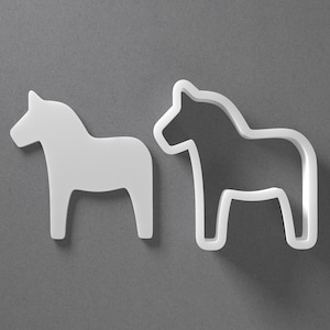 Horse Cookie Cutter - From Mini To Large - Unicorn Polymer Clay Jewelry And Earring Cutter Tool - Mirrored Pair Set