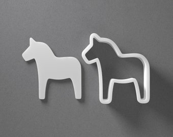 Horse Cookie Cutter - From Mini To Large - Unicorn Polymer Clay Jewelry And Earring Cutter Tool - Mirrored Pair Set