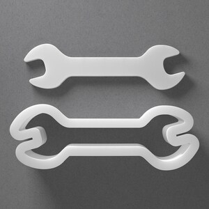 Wrench Cookie Cutter & Tool Polymer Clay Earring, Pottery Tool image 1