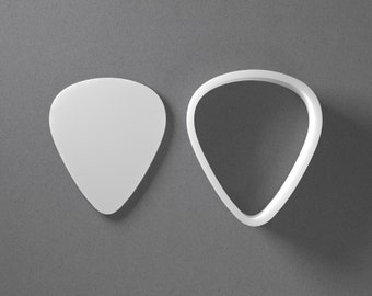 Guitar Pick Cookie Cutter - From Mini To Large - Music Musician Electric Polymer Clay Jewelry And Earring Cutter Tool - Mirrored Pair Set