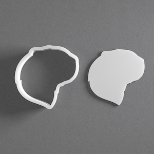 Groundhog Face Cookie Cutter & Ground Hog Head Polymer Clay Earring, Pottery Tool image 1