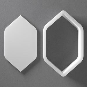 Round Elongated Hexagon Cookie Cutter & Ruby Gem Jewel Polymer Clay Earring, Pottery Tool