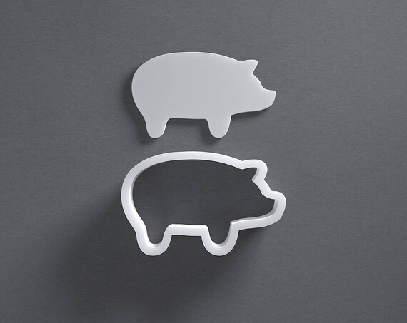 Pig Cookie Cutter From Mini To Large Swine Animal Polymer Etsy Pig Cookie Cutter From Mini To Large Swine Animal Polymer Etsy