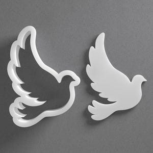 Dove Bird Cookie Cutter & Wedding Polymer Clay Earring, Pottery Tool