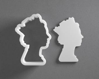 Queen Elizabeth II Cookie Cutter & Royal Family Polymer Clay Earring, Pottery Tool