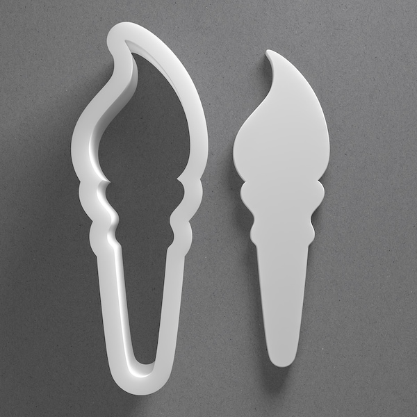 Torch Cookie Cutter - From Mini To Large - Olympic Fire Polymer Clay Jewelry And Earring Cutter Tool - Mirrored Pair Set