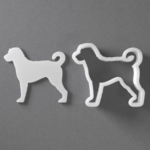 Labradoodle Cookie Cutter & Labrador Poodle Dog Polymer Clay Earring, Pottery Tool image 1