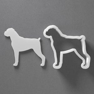 Boxer Cookie Cutter & German Deutcher Dog Breed Polymer Clay Earring, Pottery Tool image 1
