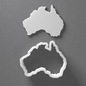 Australien Cookie Cutter - Von Mini bis Groß - Australischer Kontinent Polymer Clay Schmuck und Ohrring Cutter Werkzeug - Gespiegeltes Paar Set