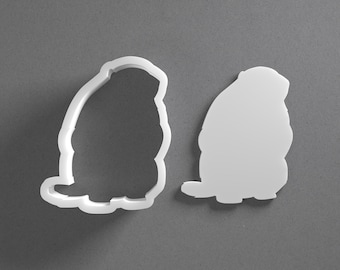 Standing Groundhog Cookie Cutter - From Mini To Large - Stylized Animal Polymer Clay Jewelry And Earring Cutter Tool - Mirrored Pair Set
