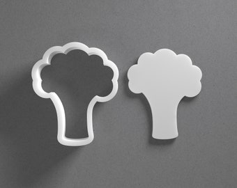 Broccoli Cookie Cutter - From Mini To Large - Vegetable Polymer Clay Jewelry And Earring Cutter Tool - Mirrored Pair Set
