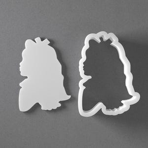 Alice In Wonderland Cookie Cutter & Polymer Clay Earring, Pottery Tool image 1