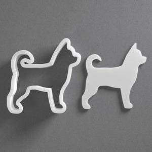 Chihuahua Cookie Cutter & Dog Breed Polymer Clay Earring, Pottery Tool image 1