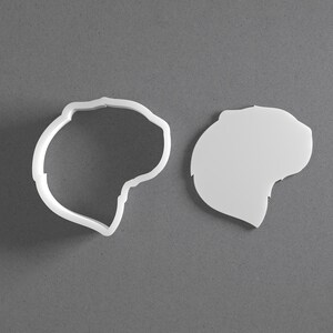 Groundhog Face Cookie Cutter - van klein tot groot - Ground Hog Head polymeerklei sieraden en oorbellensnijder - gespiegelde set