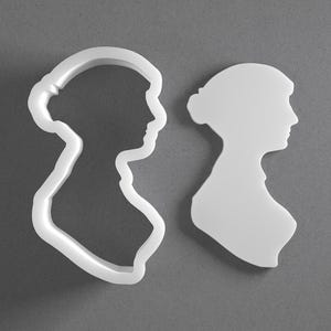 Jane Austen Cookie Cutter & Pride Prejudice Polymer Clay Earring, Pottery Tool