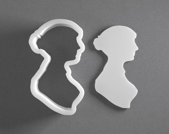 Jane Austen Cookie Cutter & Pride Prejudice Polymer Clay Earring, Pottery Tool