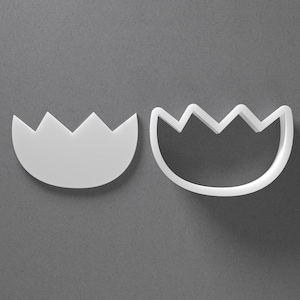 Broken Egg Or Tulip Flower Cookie Cutter & Eggshell Polymer Clay Earring, Pottery Tool