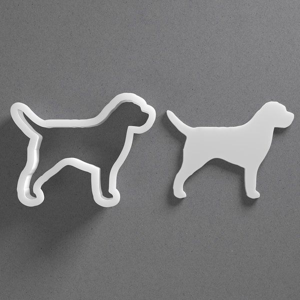 Emporte-pièce Border Terrier - De mini à grande - Outil pour bijoux et boucles d'oreilles en pâte polymère de race de chien - Ensemble miroir