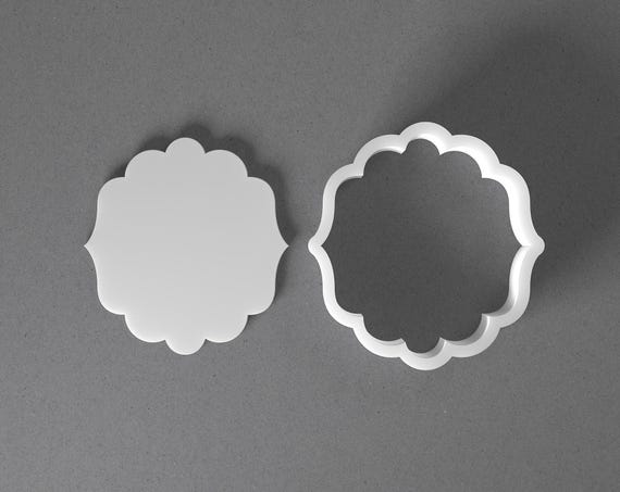 Plaque Cookie Cutter & Round Ornament Polymer Clay Earring, Pottery Tool