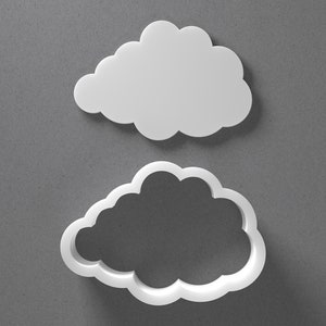 Fluffy Cloud Cookie Cutter - From Mini To Large - Polymer Clay Jewelry And Earring Cutter Tool - Mirrored Pair Set