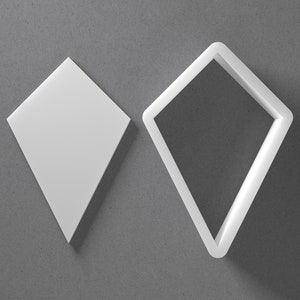 Crystal Shaped Cookie Cutter - From Mini To Large - Diamond Polymer Clay Jewelry And Earring Cutter Tool - Mirrored Pair Set