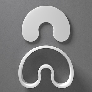 Rounded Arch Cookie Cutter - From Mini To Large - Rainbow Polymer Clay Jewelry And Earring Cutter Tool - Mirrored Pair Set