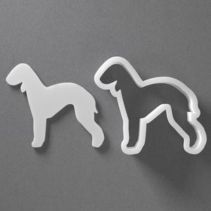 Cortador de galletas de Bedlington Terrier y pendiente de arcilla polimérica de raza de perro, herramienta de cerámica imagen 1
