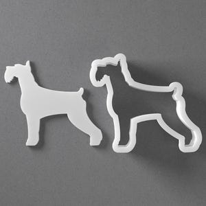 Cortador de galletas Schnauzer y pendiente de arcilla polimérica de raza de perro, herramienta de cerámica imagen 1