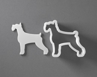 Schnauzer Cookie Cutter & Dog Breed Polymer Clay Earring, Pottery Tool