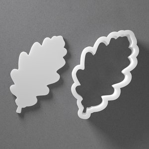 Oak Leaf Cookie Cutter - From Mini To Large - Autumn Fall Leaves Polymer Clay Jewelry And Earring Cutter Tool - Mirrored Pair Set