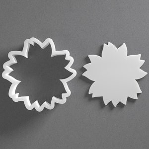 Sunflower Cookie Cutter - From Mini To Large - Sun Flower Polymer Clay Jewelry And Earring Cutter Tool - Mirrored Pair Set