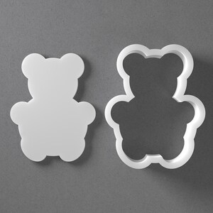 Teddy Bear Cookie Cutter & Polymer Clay Earring, Pottery Tool image 1