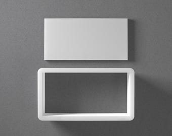 Cortador de galletas rectangular con proporción 2:1 y pendiente poligonal de arcilla polimérica, herramienta de alfarería