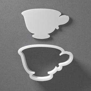 Tea Cup Cookie Cutter & Teacup Polymer Clay Earring, Pottery Tool