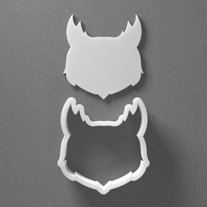 Owl Head Shape Cookie Cutter & Bird Face Animal Polymer Clay Earring, Pottery Tool image 1