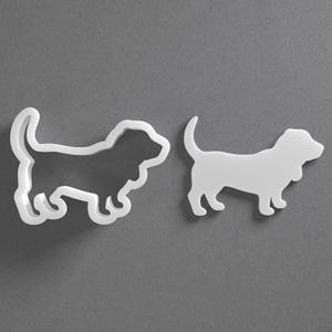 Basset Hound Cookie Cutter & Dog Breed Polymer Clay Earring, Pottery Tool image 1