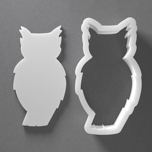 Owl Cookie Cutter & Bird Animal Polymer Clay Earring, Pottery Tool image 1