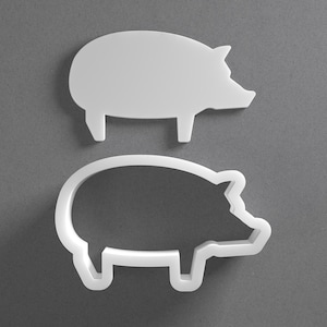 Schwein Cookie Cutter & Bauernhof Tier Schweine Polymer Clay Ohrring, Keramik Werkzeug