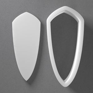 Long Round Organic Pebble Shaped Cookie Cutter & Polymer Clay Earring, Pottery Tool image 1