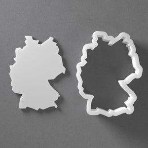 Germany Cookie Cutter & Deutschland Shape Outline Map Polymer Clay Earring, Pottery Tool image 1