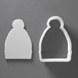 Winter Cap Cookie Cutter & Knitted Hat Polymer Clay Earring, Pottery Tool image 1