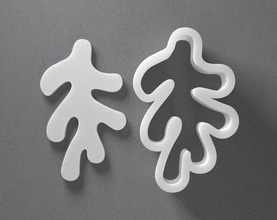 Coral Cookie Cutter & Seaweed Sea Weed Branch Polymer Clay Earring, Pottery Tool