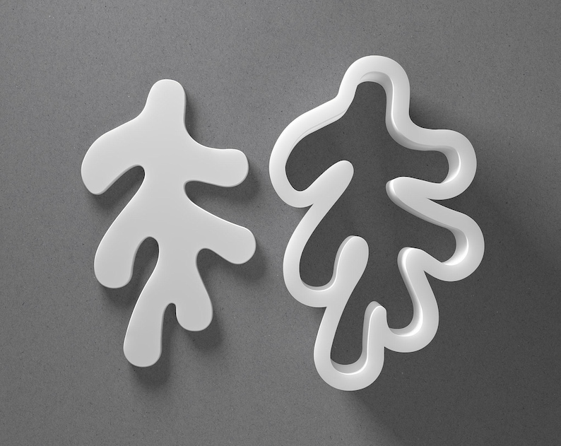 Coral Cookie Cutter & Seaweed Sea Weed Branch Polymer Clay Earring, Pottery Tool image 1