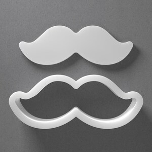 Hipster Mustache Cookie Cutter & Moustache Polymer Clay Earring, Pottery Tool image 1