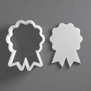 Award Ribbon Koekjesuitsteker en polymeerklei-oorbel, pottenbakkerstool