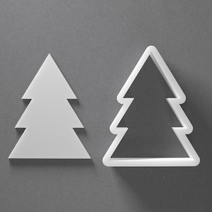 Minimalistischer Weihnachtsbaum-Ausstechform & WeihnachtsOhrring aus Polymer-Ton, Keramik-Werkzeug Bild 1